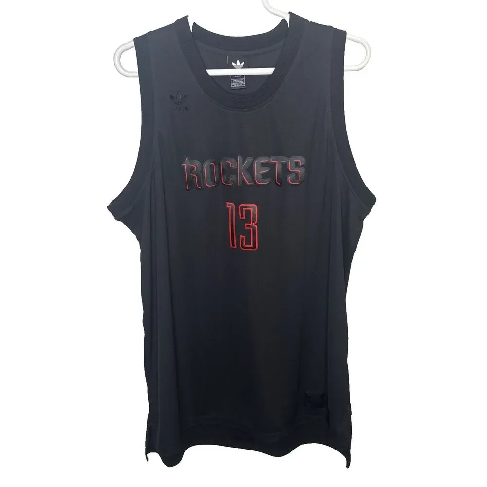 Adidas James Harden Houston Rockets #13 NBA Basketball Jersey Mens Size 2XL Blac